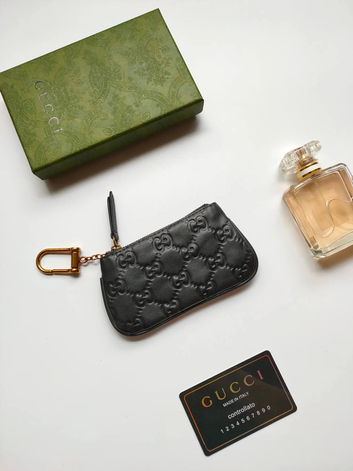 Black Embossed Portable Pouch Wallet