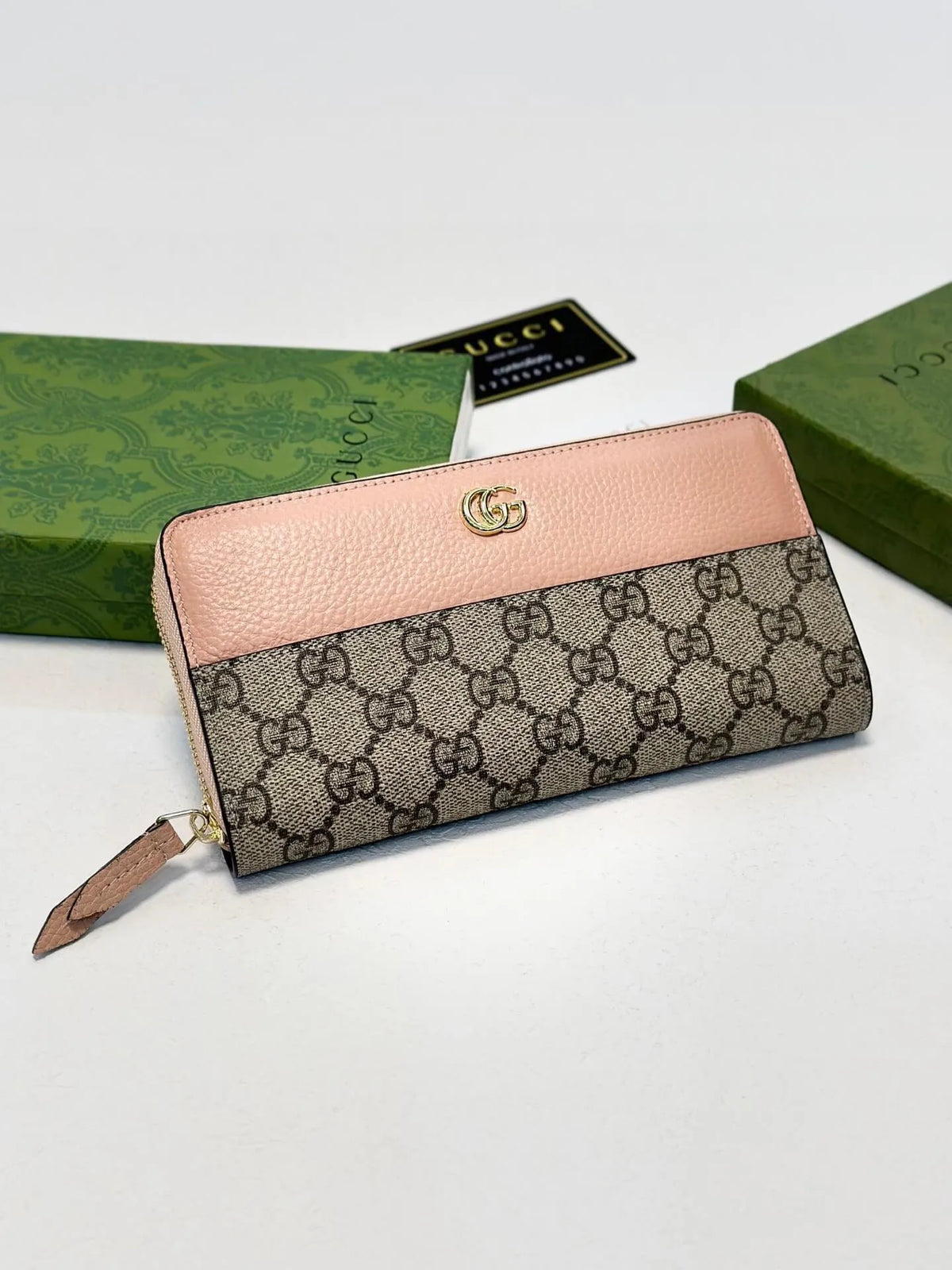 Multi-Color Patterned Long Zip Wallet