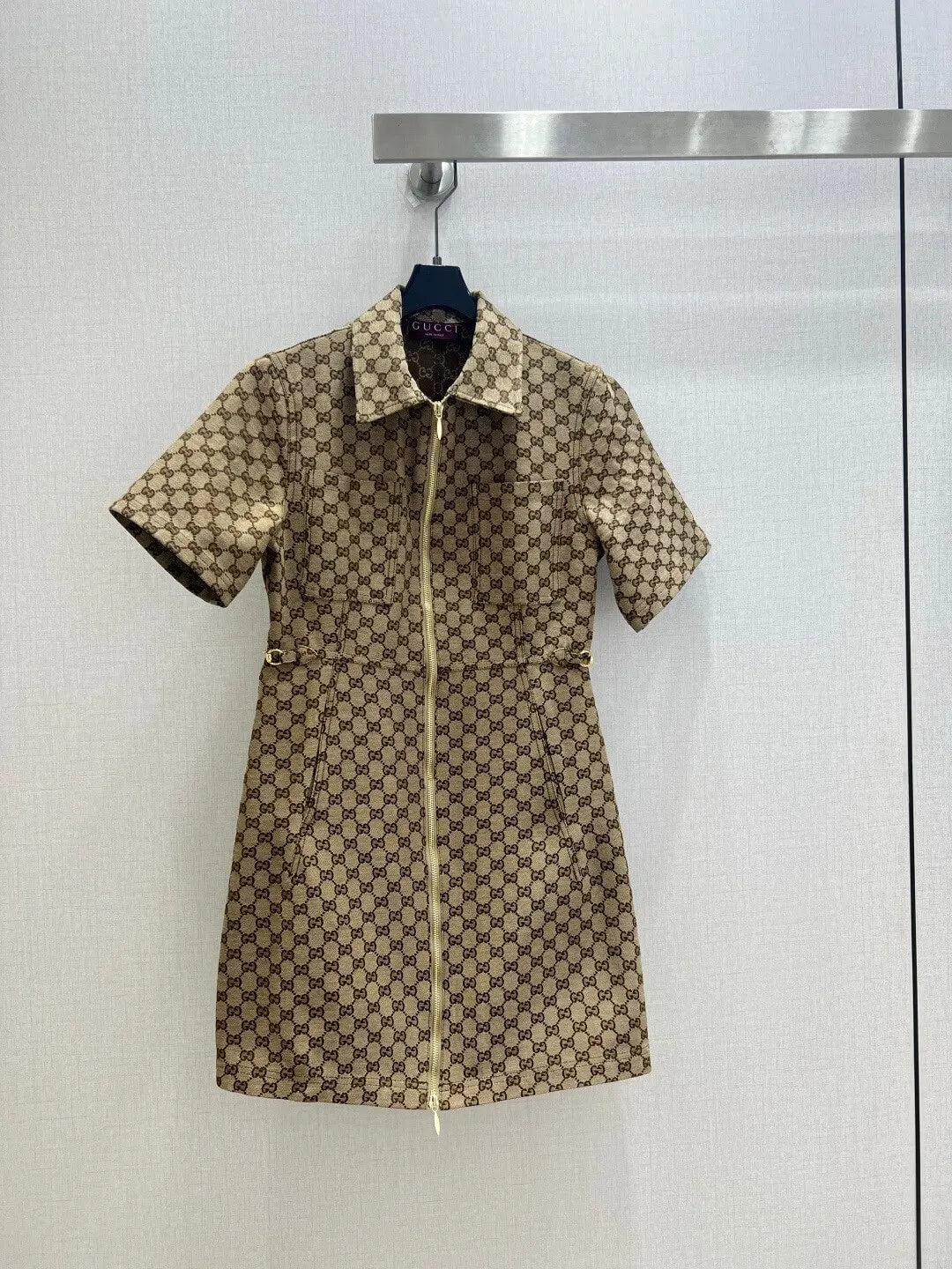 All Print Zip Mini Dress
