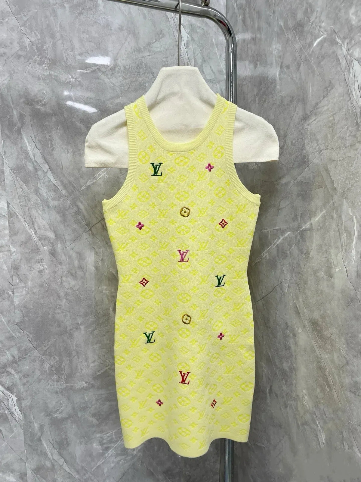 Candy Color All Over Print Knit Dress