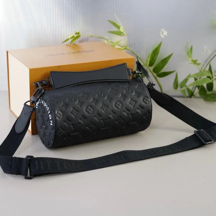Fashion Print Cylindrical Crossbody Shoulder Bag