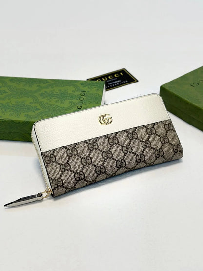 Multi-Color Patterned Long Zip Wallet