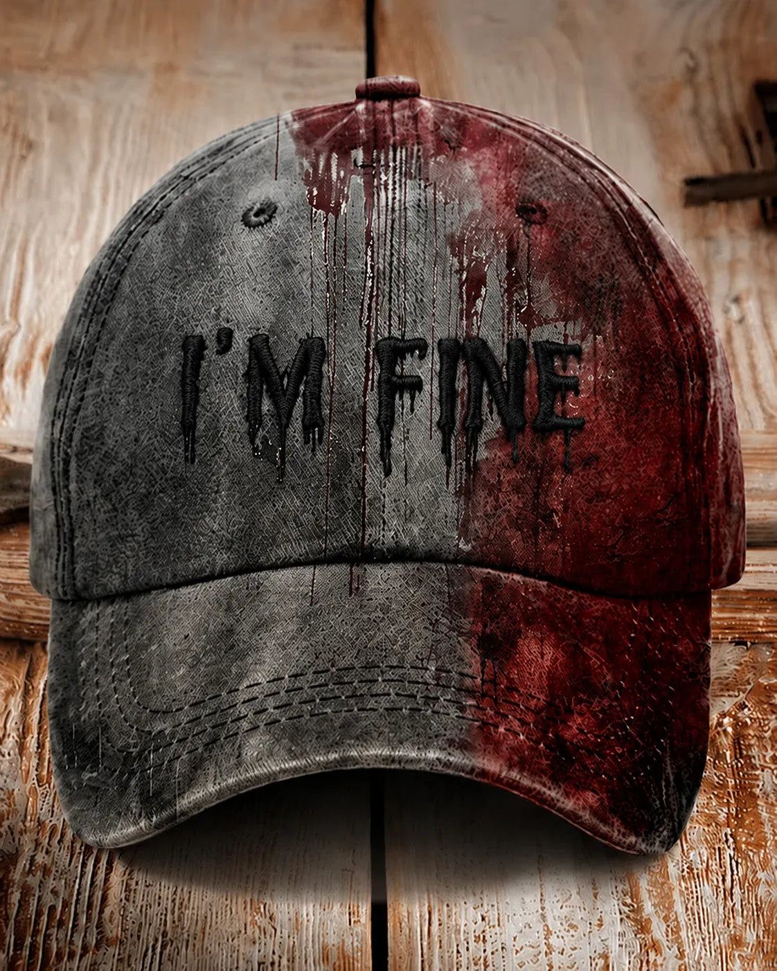 Unisex "I'm Fine Bloody Halloween" Printed Hat