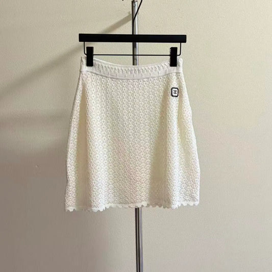 Blend Openwork Knit Skirt