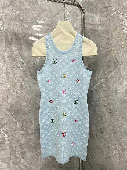 Candy Color All Over Print Knit Dress