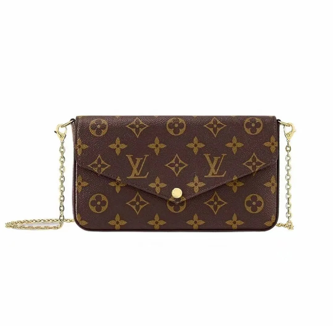 Classic Brown All-Over Print Messenger Bag
