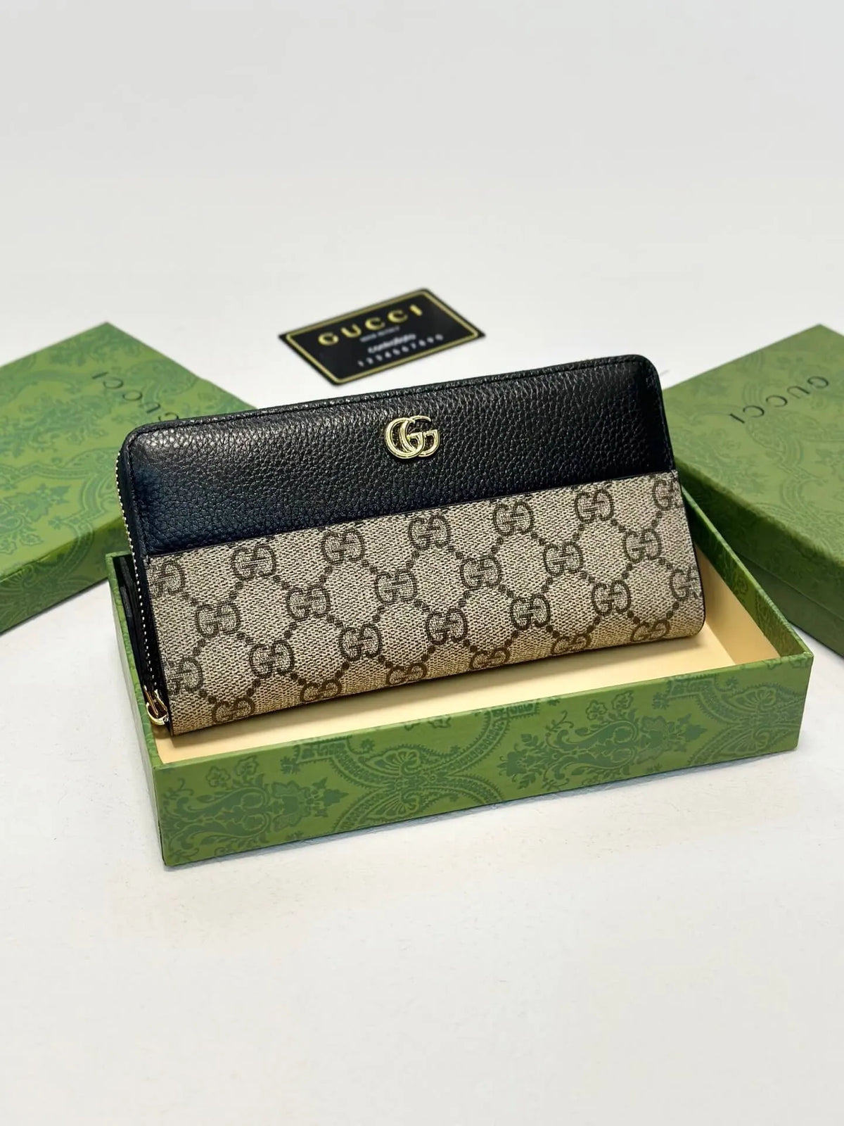 Multi-Color Patterned Long Zip Wallet