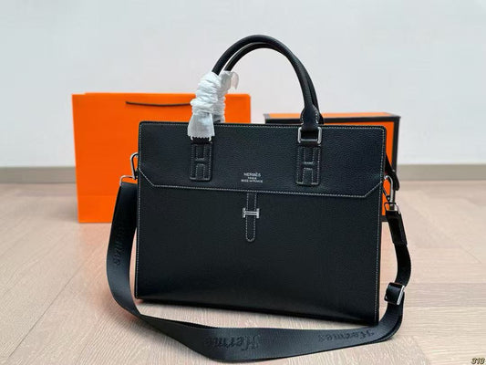 Traditional Solid Color Office Bag
