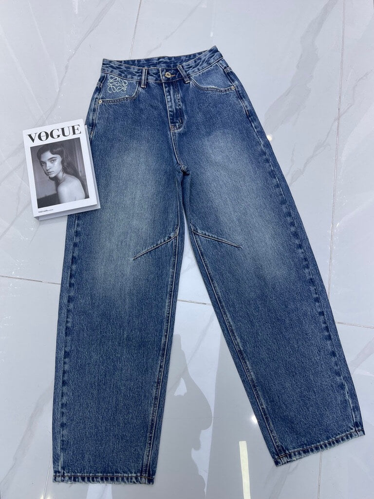 Pocket Embroidery Jeans