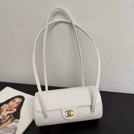 Gold Buckle Cylinder Bag