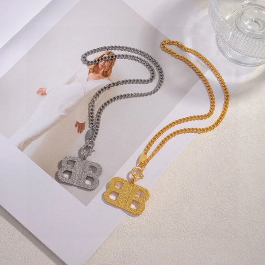 Avant-Garde Symmetric Letter Necklace