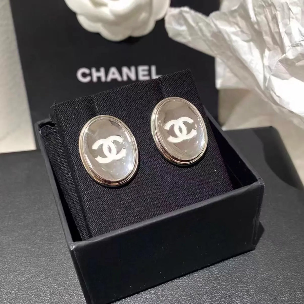 Oval Mirror Earrings
