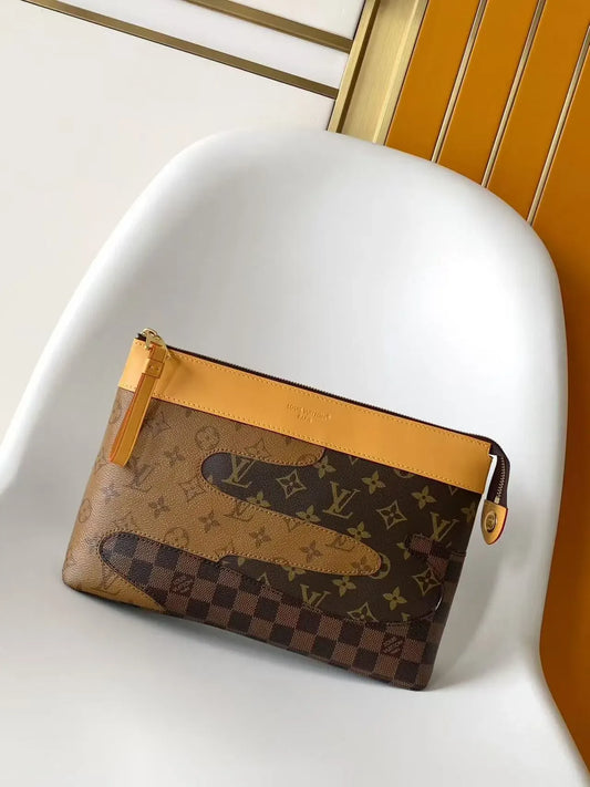 Classic Print Patchwork Clutch