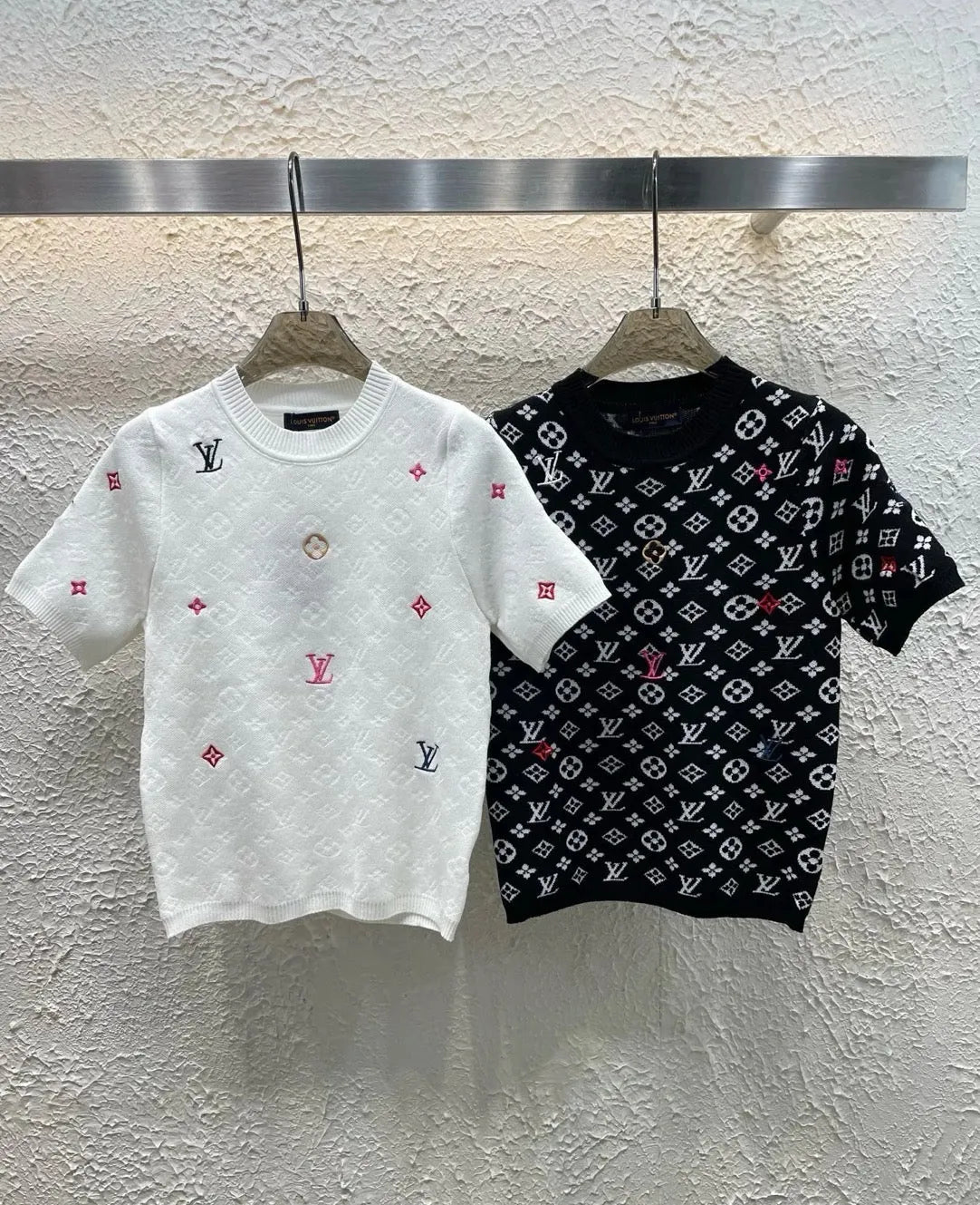 Classic Embroidered Lettering Knitted Top