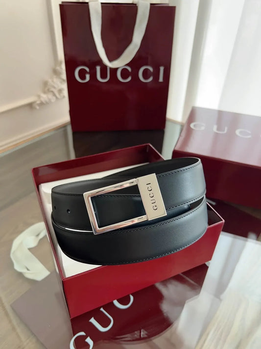 Minimalist Vintage Square-Buckle Belt