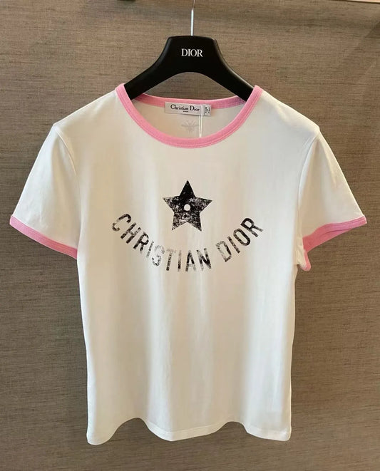 Vintage-Inspired Classic Star Print Top