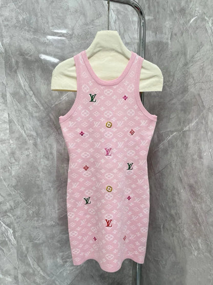 Candy Color All Over Print Knit Dress