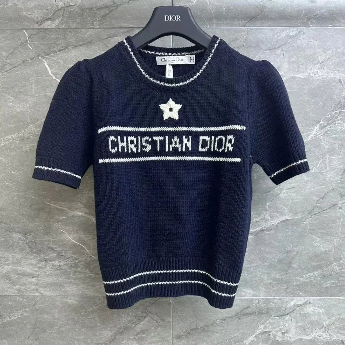 Classic Star Embroidered Knit Short Sleeve
