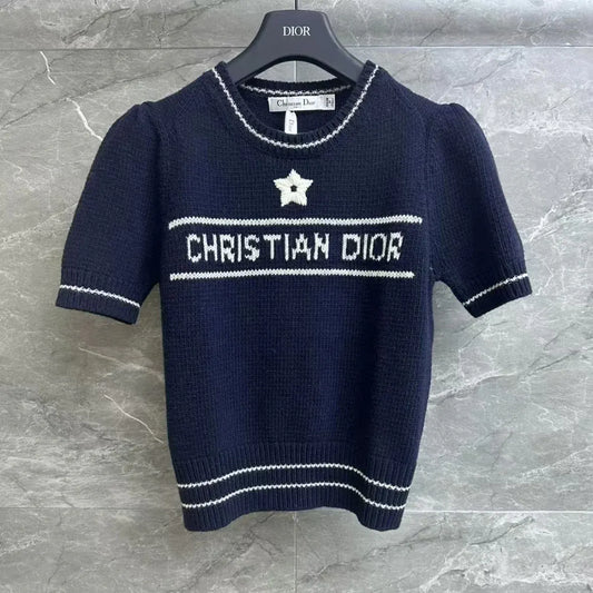 Classic Star Embroidered Knit Short Sleeve