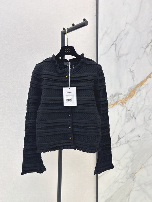 Ruffle Layered Knit Cardigan