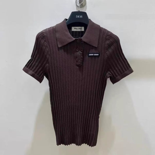 Slim-Fit Stretch Knit Short Sleeve