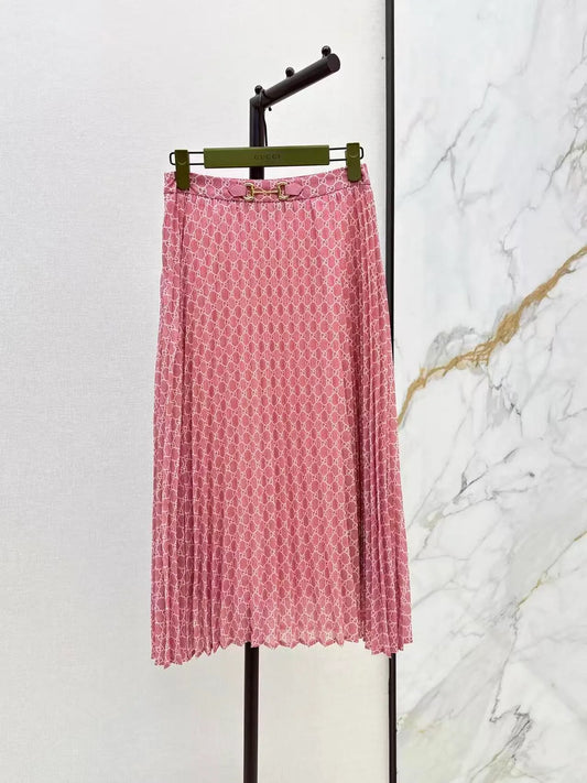 Pattern Midi Skirt