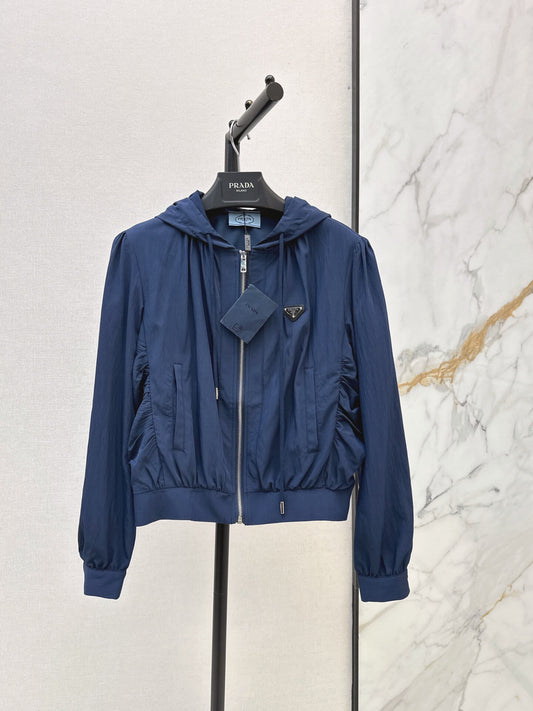 Triangle Hooded Cropped Jacket