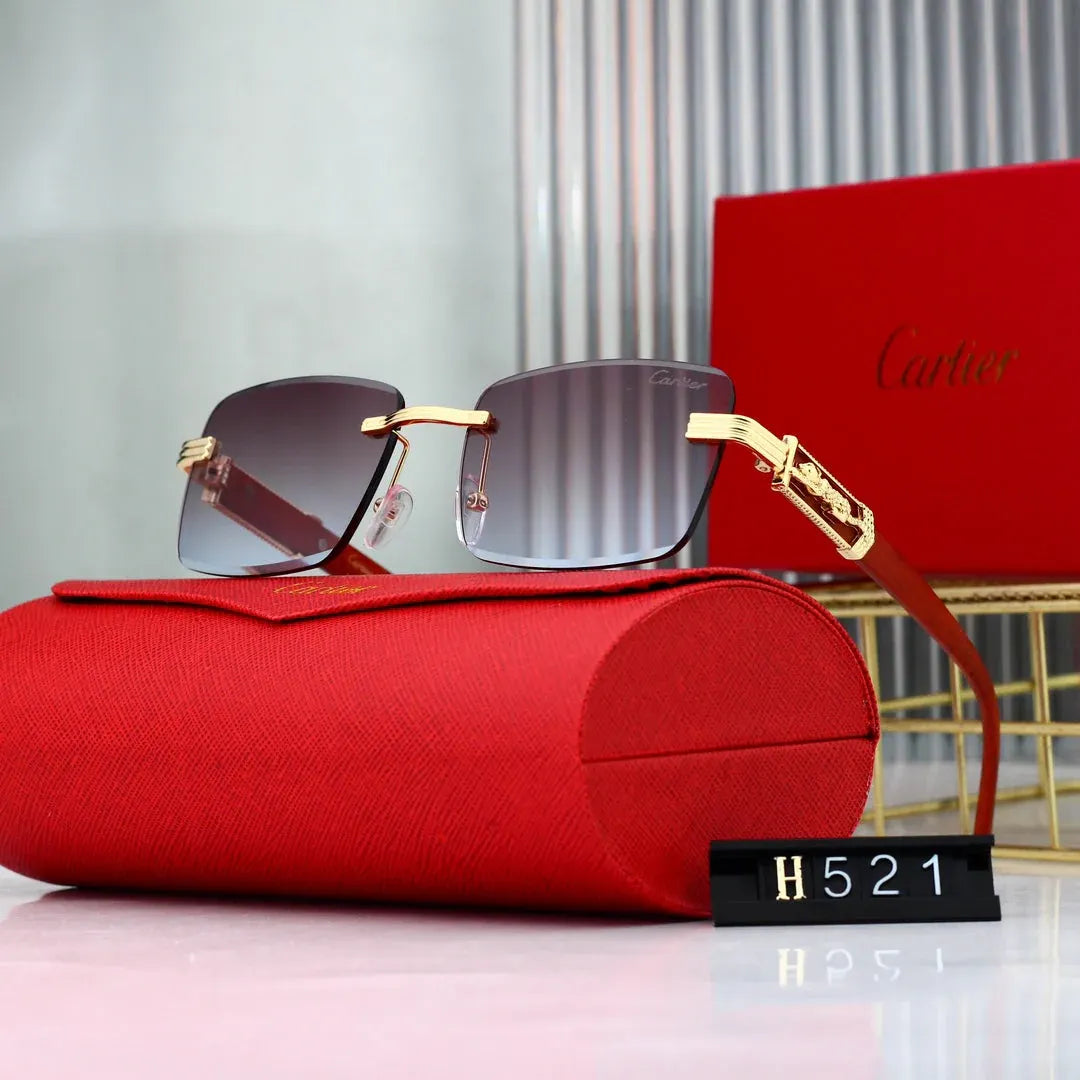Leopard-print frameless sunglasses