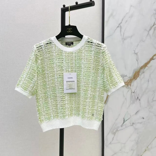 Pale Green Mixed Fiber Tee