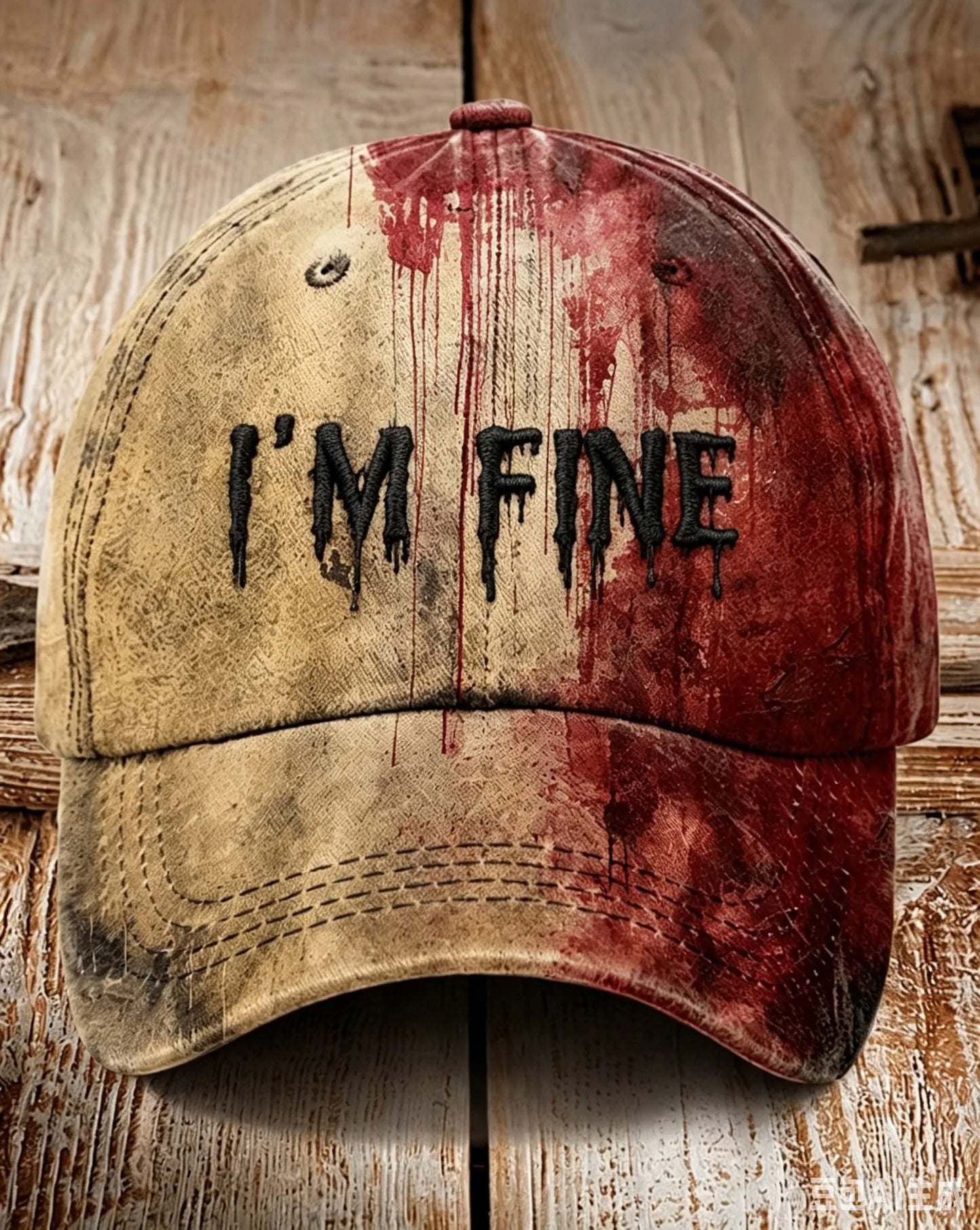 Unisex "I'm Fine Bloody Halloween" Printed Hat